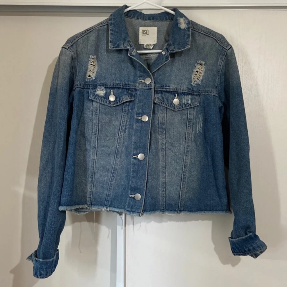 Distressed Denim Jacket - Picture 2 of 8